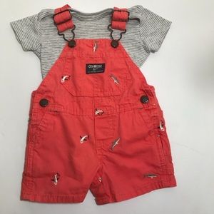 Oshkosh Bgosh Vestbak Girls Bib Shorts 6 Months